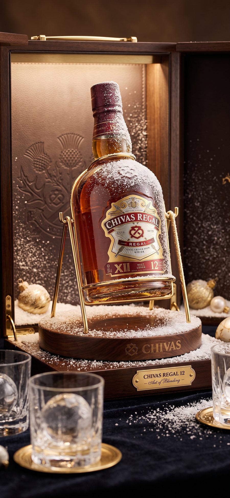 Chivas Regal 12 viski sisesi ozel kutusunda
